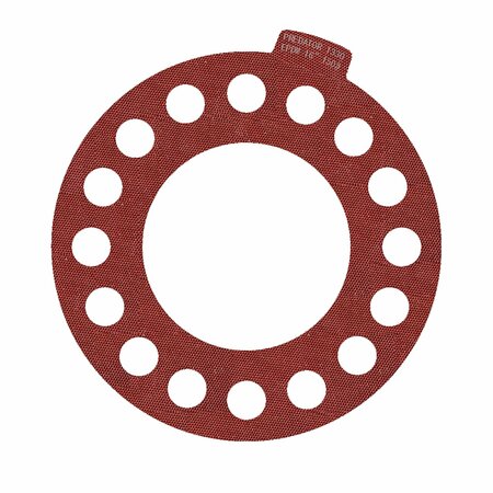 MACHO O-RING & SEAL 16in Full Face Predator 1330 Flange Gasket Red EPDM, NSF-61 Certified, 1/8in Thick 1600.PFF150.M0001